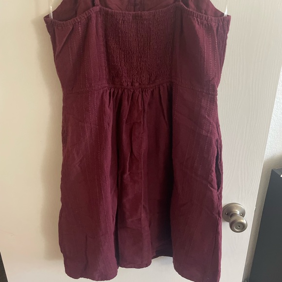Universal Thread Button Down Maroon Dress - Picture 2 of 7